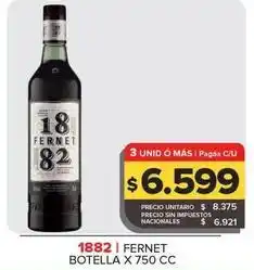 Carrefour Maxi 1882 - fernet botella oferta