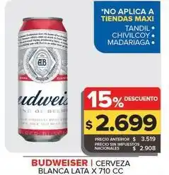 Carrefour Maxi Budweiser - cerveza blanca lata oferta