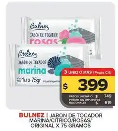 Carrefour Maxi Bulnez - jabon de tocador marina/citrico/rosas/original oferta