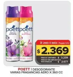 Carrefour Maxi Poett - desodorante varias fraganias aero x 360 cc oferta