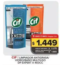 Carrefour Maxi Cif - limpiador antigrasa vidrio oferta