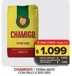 Carrefour Maxi Chamigo - yerba mate con palo oferta