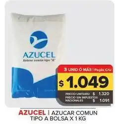 Carrefour Maxi Azucel - azucar comun tipo a bolsa oferta