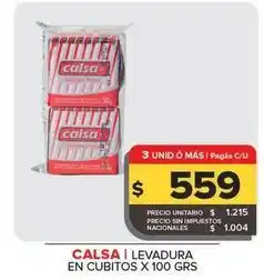 Carrefour Maxi Calsa - levadura en cubitos oferta