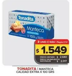 Carrefour Maxi Tonadita - manteca calidad extra oferta