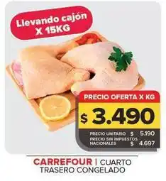 Carrefour Maxi Carrefour - cuarto trasero congelado oferta