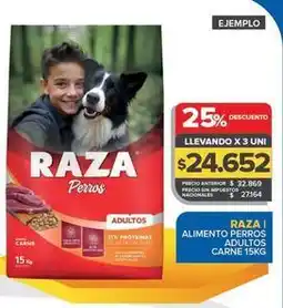 Carrefour Maxi Raza - alimento perros adultos carne oferta