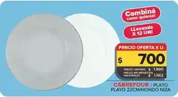 Carrefour Maxi Carrefour - plato playo 22 cm/hondo niza oferta