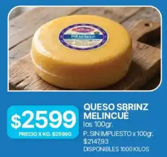 Sbrinz queso melincué