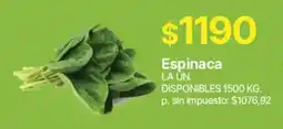Supermercados Vea Espinaca oferta