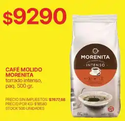 Supermercados Vea Morenita café molido torrado intenso oferta