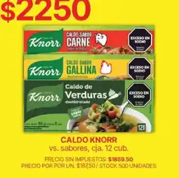 Supermercados Vea Knorr caldo vs. sabores oferta