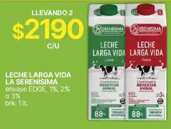 Supermercados Vea La serenisima leche larga vida oferta