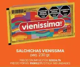 Supermercados Vea Vienissima salchichas oferta