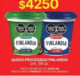 Supermercados Vea Finlandia queso procesado oferta