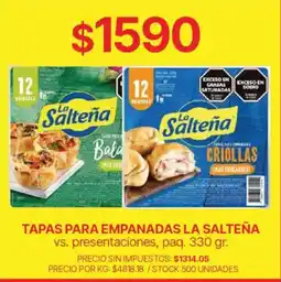 Supermercados Vea La salteña tapas para empanadas oferta