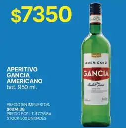 Supermercados Vea Gancia aperitivo americano oferta