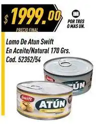 Supermercados Comodin Swift - lomo de atun en aceite/natural 170 grs. cod. 52352/54 oferta