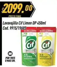 Supermercados Comodin Cif - lavavajilla limon dp 450ml cod. 9915/19685 oferta