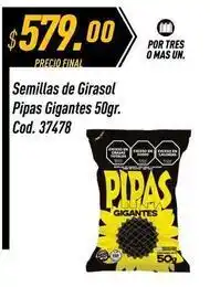 Supermercados Comodin Mas - semillas de girasol pipas gigantes 50gr. cod. 37478 oferta