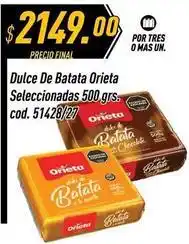 Supermercados Comodin Orieta - dulce de batata seleccionadas cod. 51428/27 oferta