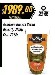 Supermercados Comodin Nucete - aceituna verde desc dp 300gr cod. 22786 oferta