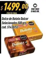 Supermercados Comodin Dulcor - dulce de batata seleccionados cod. 51430/53 oferta
