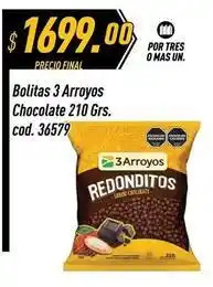 Supermercados Comodin 3 arroyos - bolitas chocolate 210 grs. cod. 36579 oferta