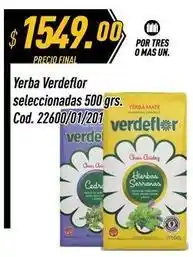 Supermercados Comodin Verdeflor - yerba seleccionadas 500 grs. cod. 22600/01/201 oferta