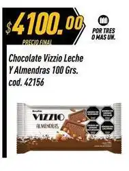 Supermercados Comodin Vizzio - chocolate leche y almendras 100 grs. cod. 42156 oferta