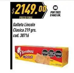 Supermercados Comodin Terrabusi - galleta lincoln clasica 219 grs. cod. 38716 oferta