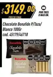 Supermercados Comodin Bonafide - chocolate p/taza/blanco 100gr cod. 45179/46718 oferta