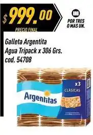 Supermercados Comodin Argentitas - galleta argentita agua tripack x 306 grs. cod. 54708 oferta