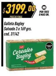 Supermercados Comodin Bagley - galleta salvado 3 x 169 grs. cod. 31142 oferta