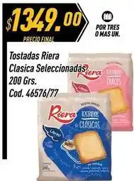 Supermercados Comodin Riera - tostadas clasica seleccionadas 200 grs. cod. 46576/77 oferta
