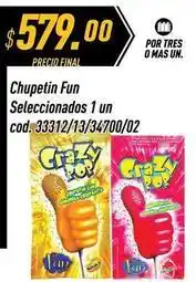 Supermercados Comodin Crazy pop - chupetin fun seleccionados 1 un cod. 33312/13/34700/02 oferta