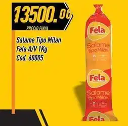 Supermercados Comodin Fela - salame tipo milan a/v 1kg cod. 60005 oferta