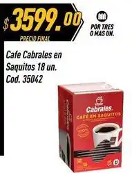Supermercados Comodin Cabrales - cafe en saquitos 18 un. cod. 35042 oferta