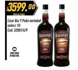 Supermercados Comodin Variedad - licor bar y pubs variedad selecc 1lt cod. 52081/4/9 oferta