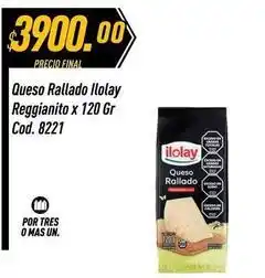 Supermercados Comodin Ilolay - queso rallado reggianito x 120 gr cod. 8221 oferta