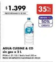 Disco Agua cuisine & co oferta