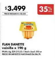 Disco Danette - flan oferta