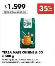 Disco Yerba mate cuisine & co oferta
