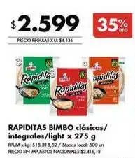 Disco Bimbo - rapiditas clásicas/integrales/light oferta