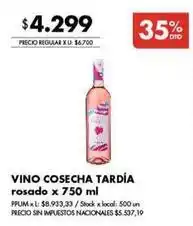 Disco Vino cosecha tardia rosado oferta