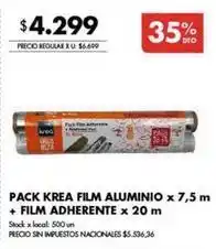 Disco Krea - pack krea film aluminio + film adherente oferta