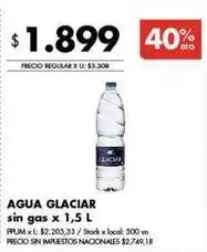 Disco Glaciar - agua glaciar sin gas oferta