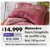 Disco Matambre fresco/congelado de novillito oferta