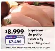 Disco Suprema de pollo fresca oferta