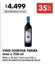 Disco Vino cosecha tardía tinto oferta